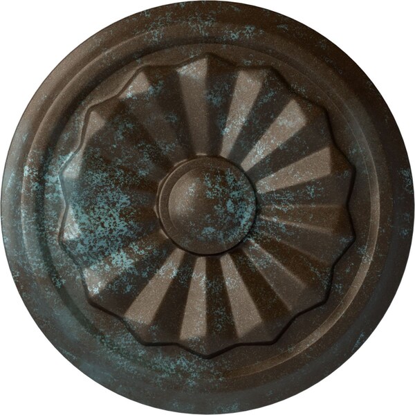 Ekena Millwork Olivia Ceiling Medallion (Fits Canopies up to 2 1/8"), 7 7/8"OD x 1 1/8"P, Bronze Blue Patina CM07OLBBS - main